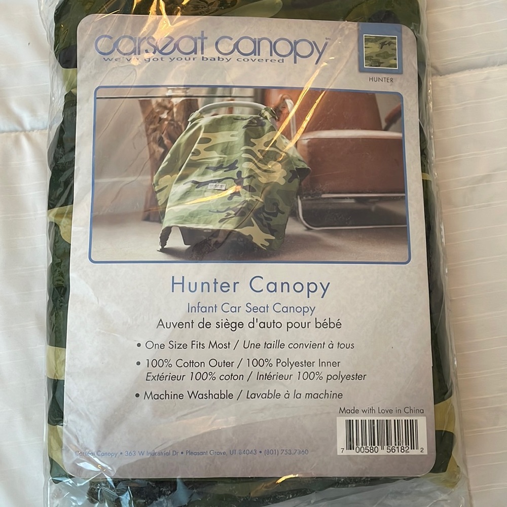 Camo Infant Carseat Canopy - New